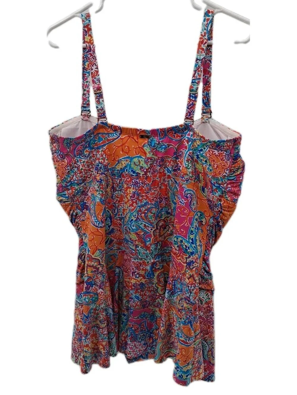 Lauren Ralph Lauren Flyaway One Piece Swimsuit Women's 22w Multicolor Paisley